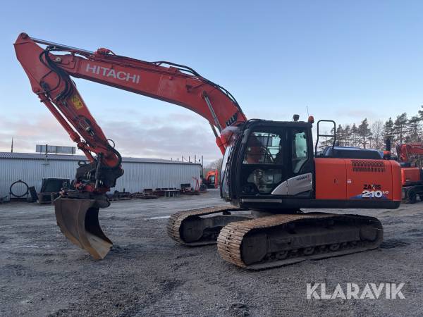 Grävmaskin Hitachi ZX 210 LC-6 med grävsystem, rototilt & 6 redskap