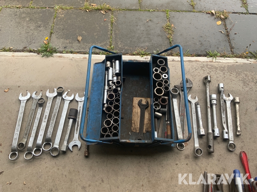 Verktygslåda med div handverktyg Bahco