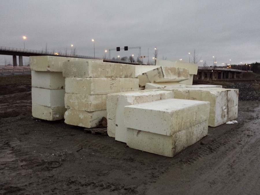 Frigolitblock / cellplastblock Parti