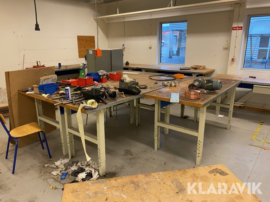 Verkstadsbänkar 9 st