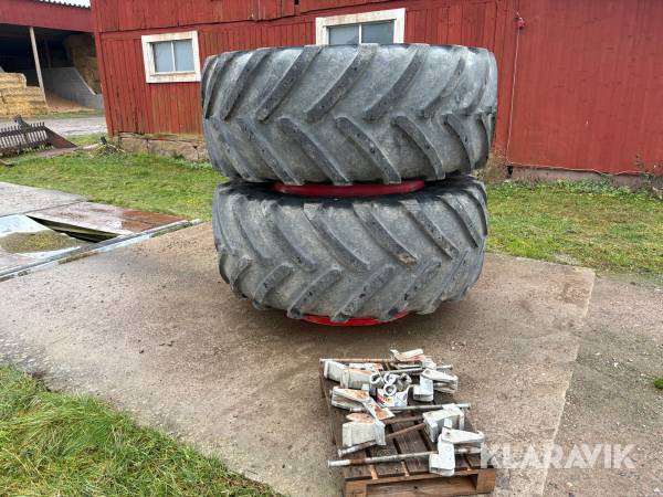 Dubbelmontage Michelin 710/70r42 2 st