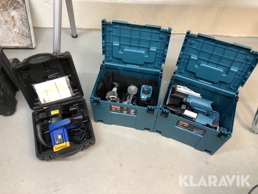 Paket med blandade maskiner Makita, MSW DRT50, DHR243