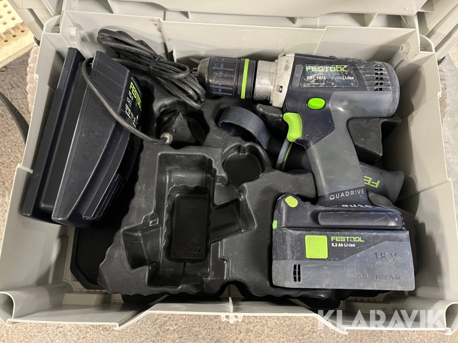Skruvdragare Festool DRC 18/4 med vagn