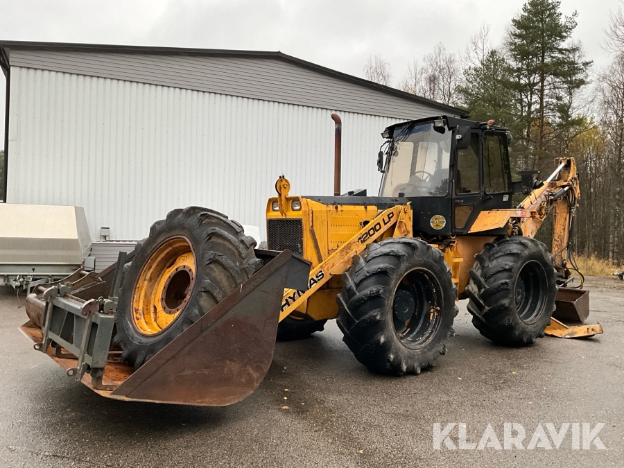 Grävlastare Hymas 1200 LP TM9 med flera redskap