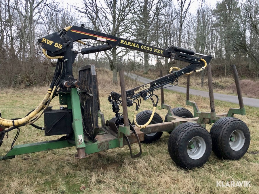 Timmervagn Farma med Ramstyrning