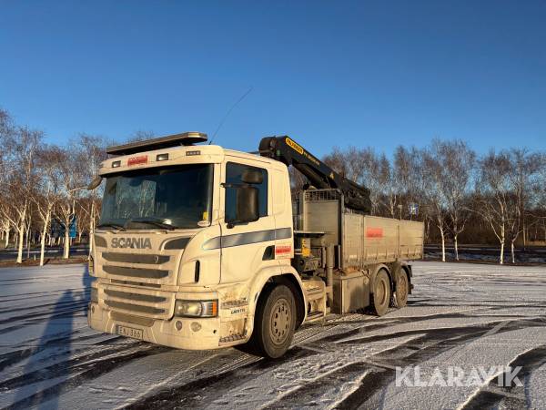 Flakbil Scania P320LB6X2*4 Palfingerkran, 320hk