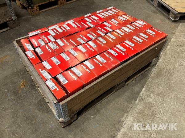 Pall med diverse fästelement Hilti