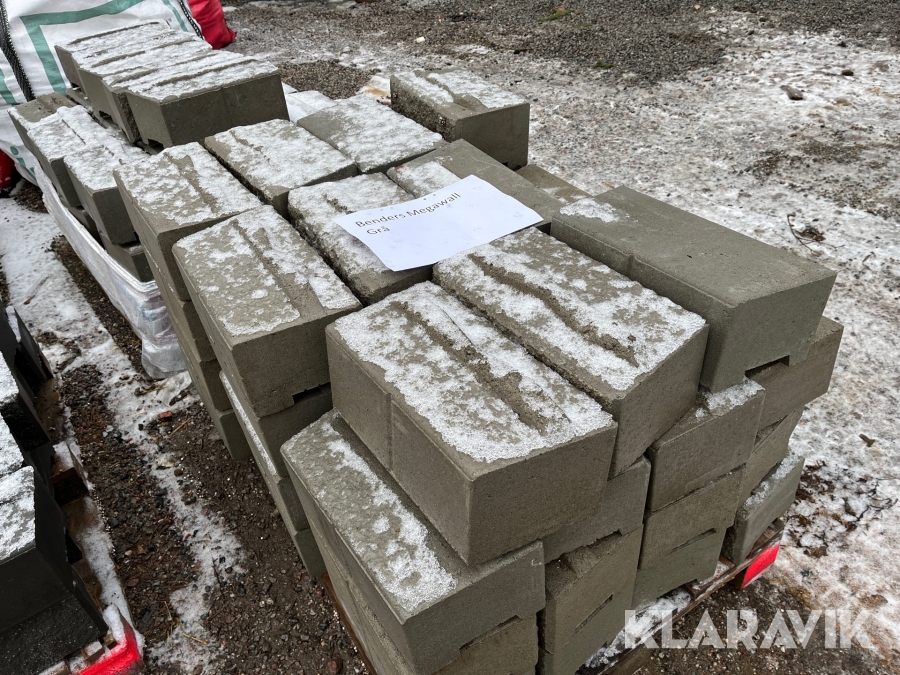 Mursten Benders Megawall Grå 87 st