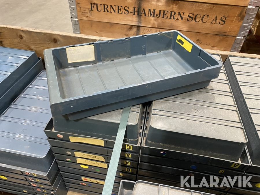 Plastlådor grå 55st