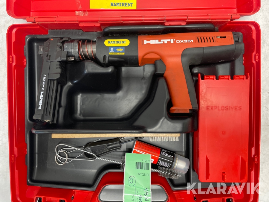 Bultpistol Hilti DX 351 MX27, Svalöv, Klaravik auktioner