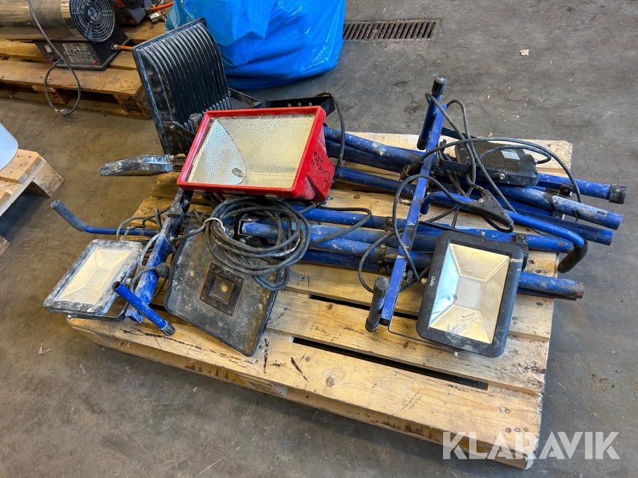 Byggbelysning Gelia på ställning