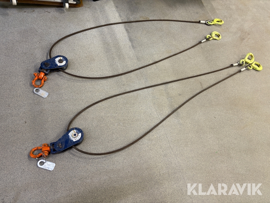 Lyftblock 2 st Gunnebo 3,8 ton