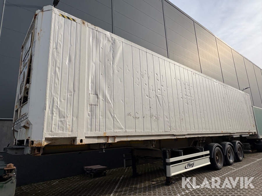 Släp Fliegl SDS 400 med kyl/frys container