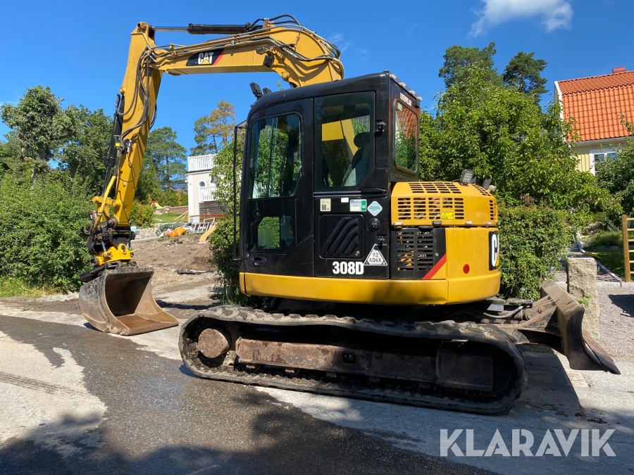 Grävmaskin CAT 308D med redskap