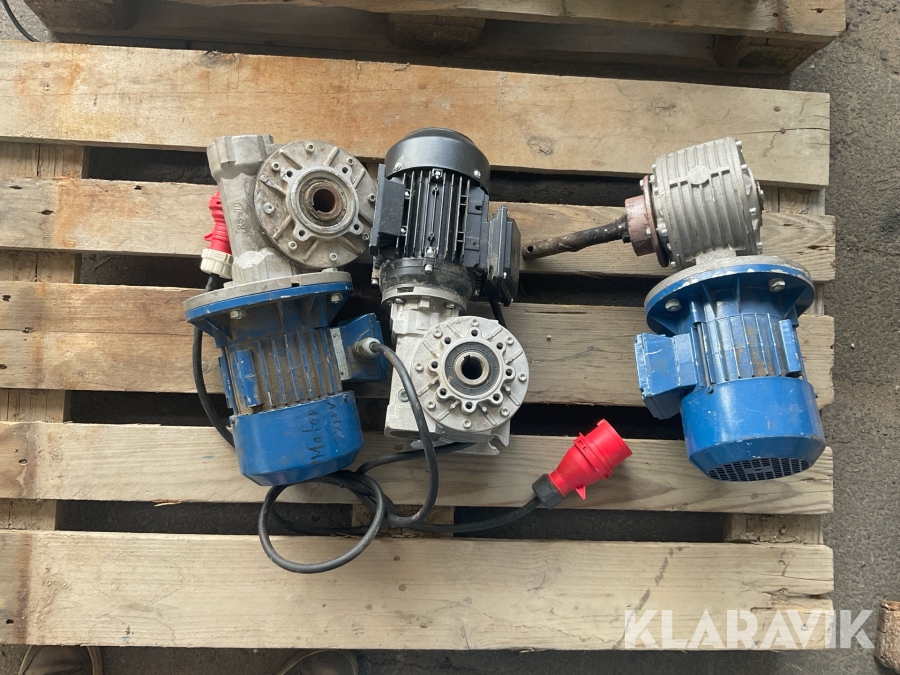 Elmotorer med växlar 3st