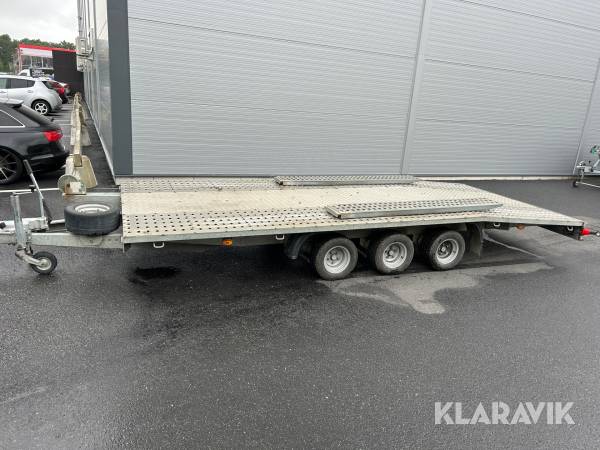 Maskinsläp / biltransport Niewiadow Jupiter 521 3-axlad boggie
