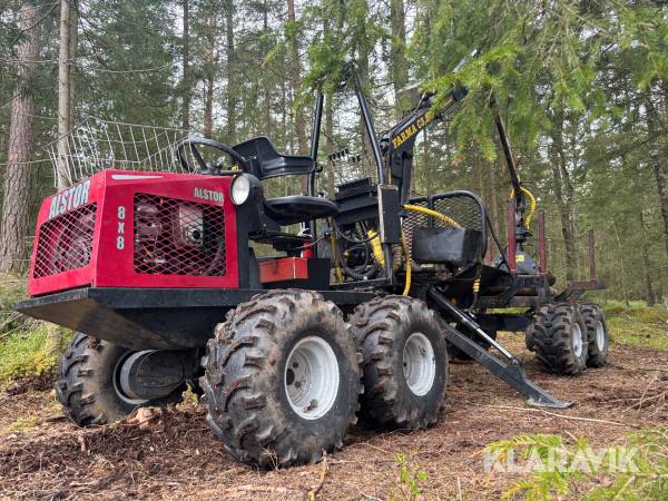 Miniskotare Alstor 8X8 med kran och hydraulisk vinsch