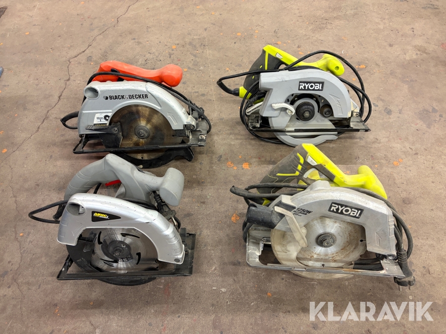 Cirkelsåg Ryobi/Black & Decker/Meec 4 st