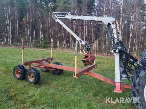 Kran Weimer We 4100 med skogsvagn