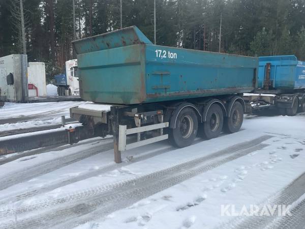 Släp Tranåskärran TW-24 tridemsläp med tipp