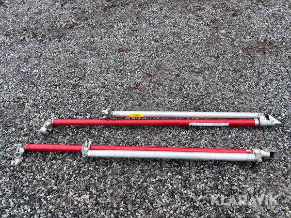 Teleskopiska stödben till rullställning Alufase 1,8-2,5 m 2 st