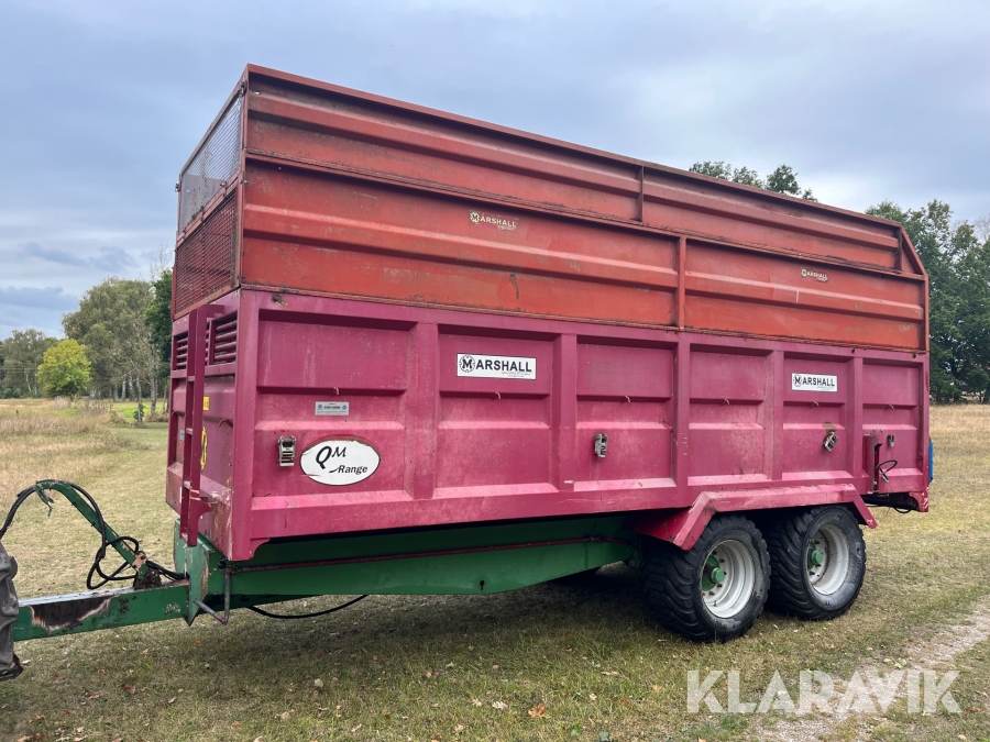 Tippvagn med ensilageutrustning Marshall Qm14 35m3