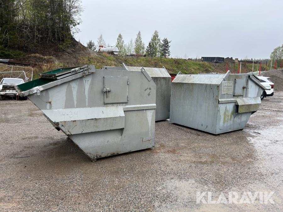 Återvinningscontainrar 3st