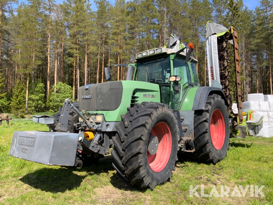 Traktor Fendt 930 Vario TMS med Slåtterkross Claas Disco Duo 9400c