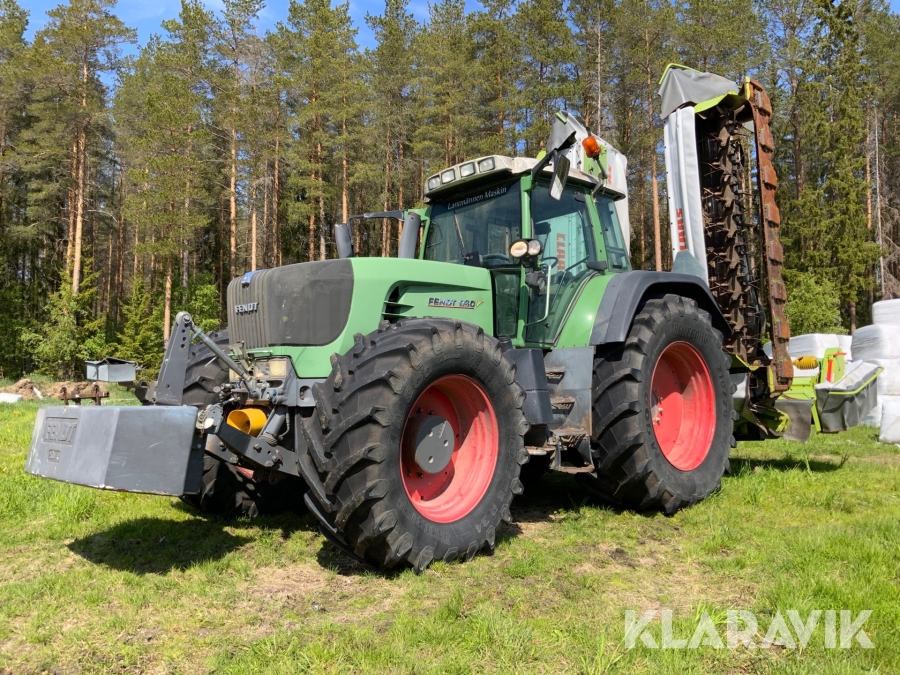 Traktor Fendt 930 Vario TMS med Slåtterkross Claas Disco Duo 9400c