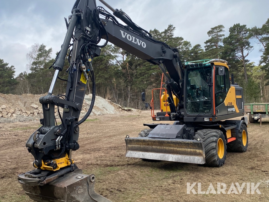 Grävmaskin Volvo EW160E med tiltrotator & skopor