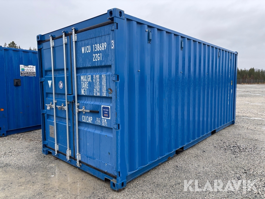 Container med hyllsystem