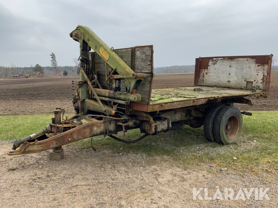 Tippkärra med Foco 250 kran