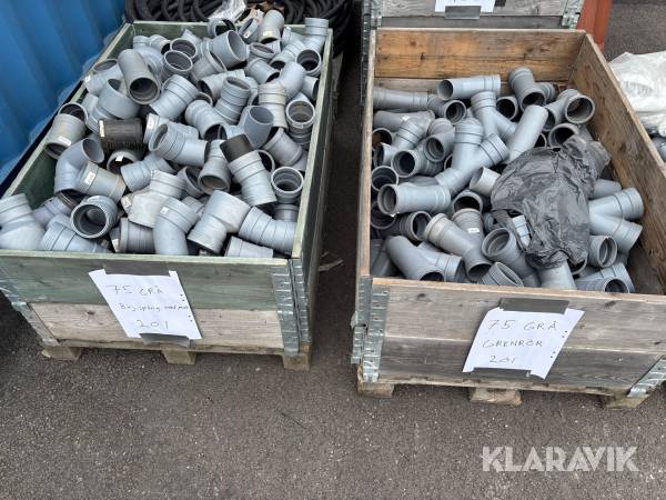 Diverse rörtillbehör 75mm 2st pall