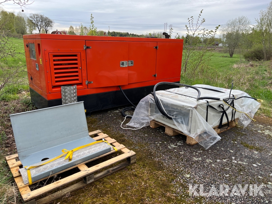 Reservkraftsaggregat Mecc Alte Eco 34-1s/4 85 kVA med automatikskåp, endast 27 h