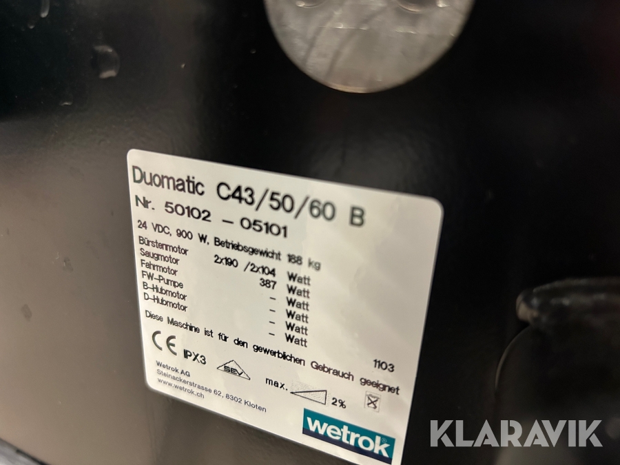 Skurmaskin Wetrok C50B