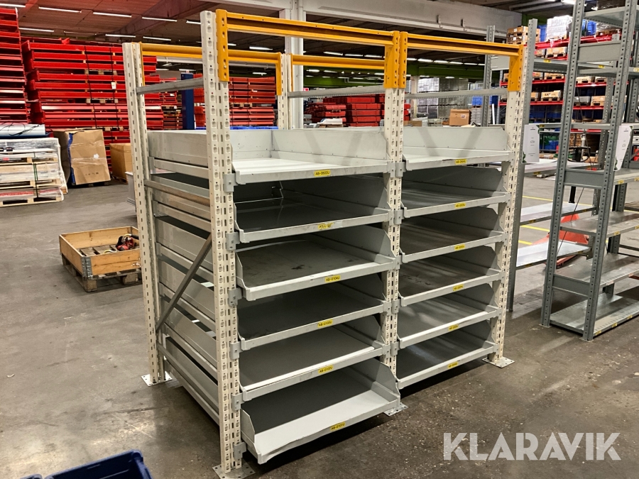 Pallställ med utdragslådor