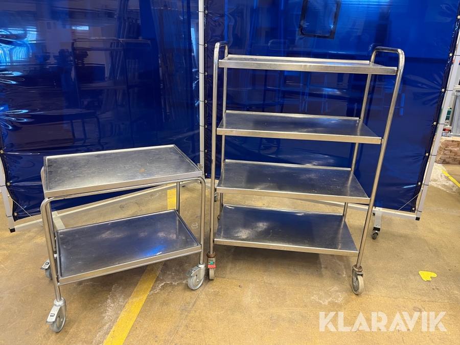 Rostfria vagnar 2 st