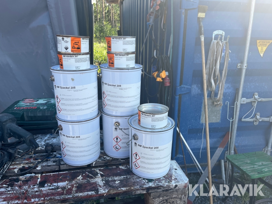 Tvåkomponent epoxispackel NM Spackel 205 5 burkar