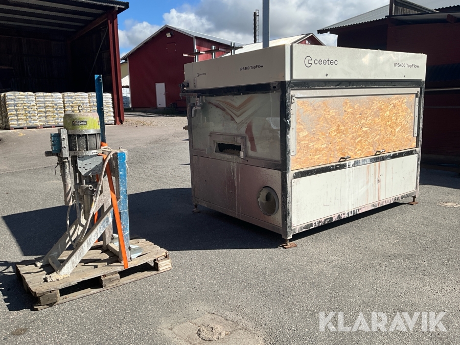 Målerimaskin för trä Ceetec IP400 Top Flow med högtyckspump Kremlin