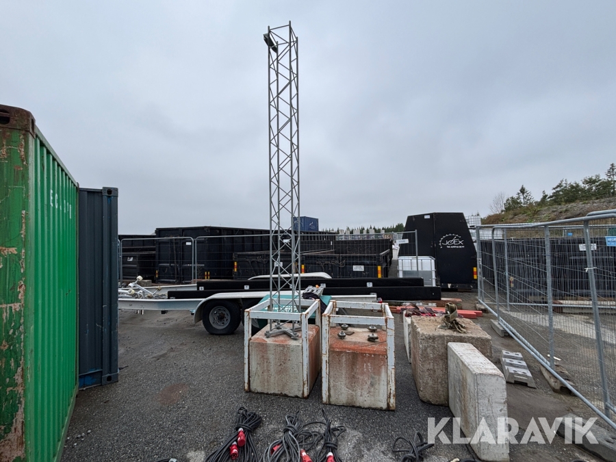 Betongfundament med portal