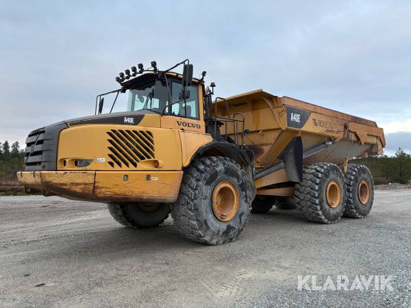 Dumper Volvo A40E 6 hjulsdriven med förhöjda lämmar