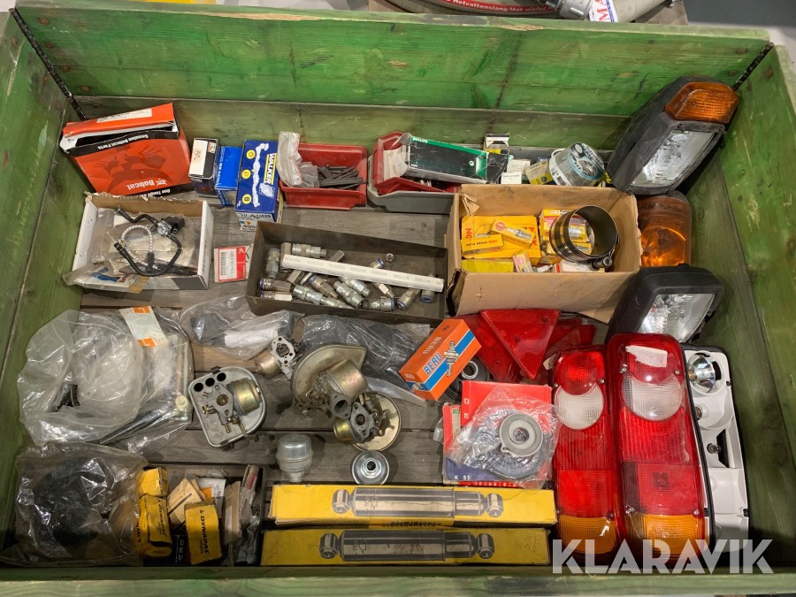 Div tändstift, reflex till släpvagn, dämpare, tryckluftkopplingar etc