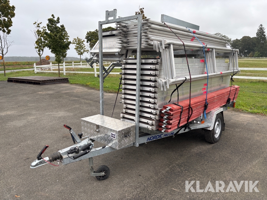 Ställningssläp Nordic Car Trailer 1200 - Ramställning i aluminium