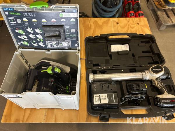 Sänksåg 1 st, Fogpistol 1 st Panasonic / Festool TS 55EBQ / EY 3641LS1S