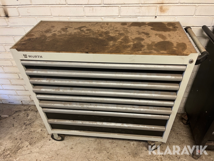 Verktygsvagn med verktyg Wurth