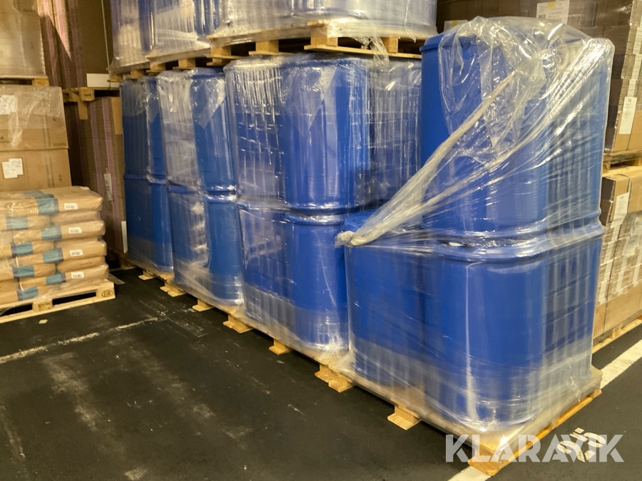 Livsmedelsgodkända Plasttunnor 200 liter 52st