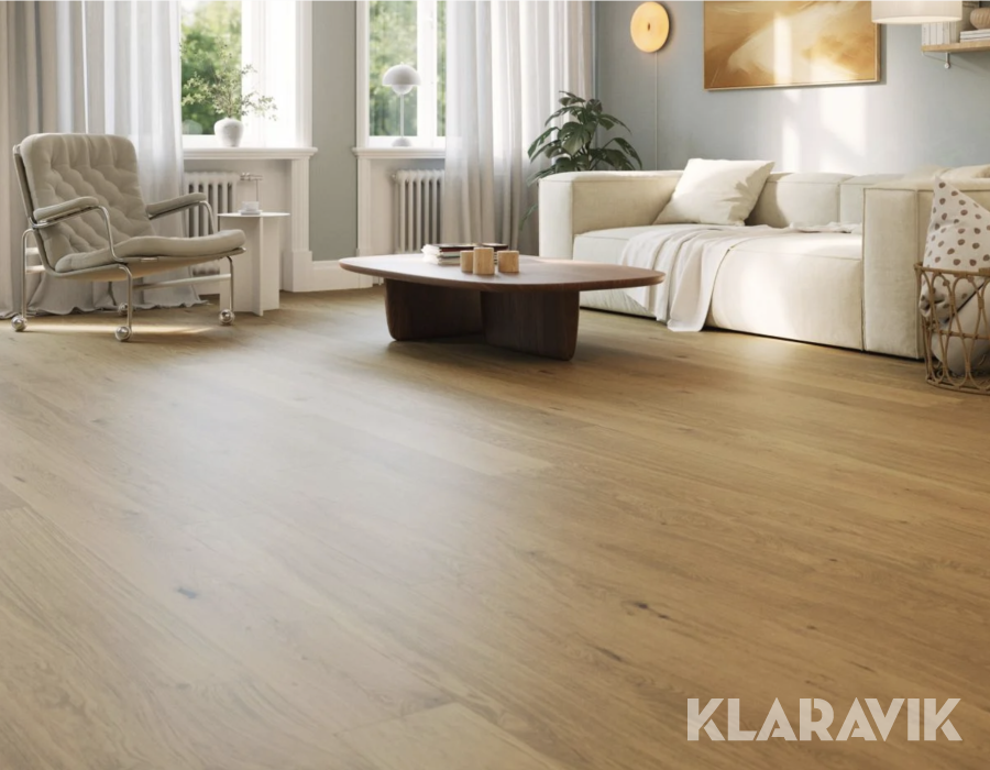 Härdad Ek, 5G Klickgolv, Natural Oak 238x20,7cm, 95kvm, 1-stav,  XL, Woodura