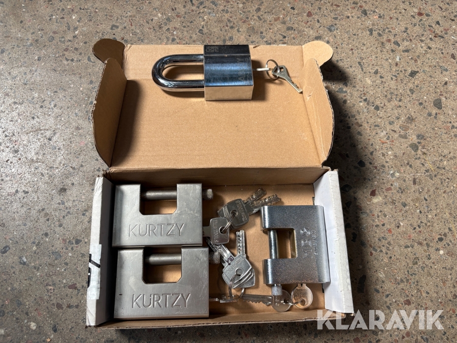 Hänglås 4 st Assa MBG Kurtzy