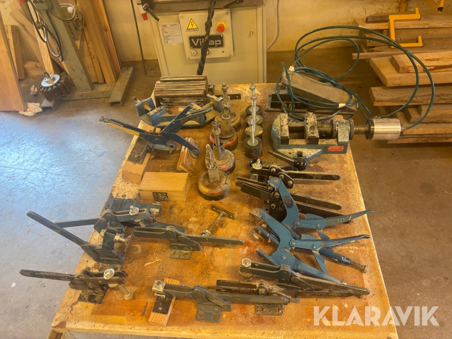 Spännare, maskinskriven, skruvstycke tryckluft