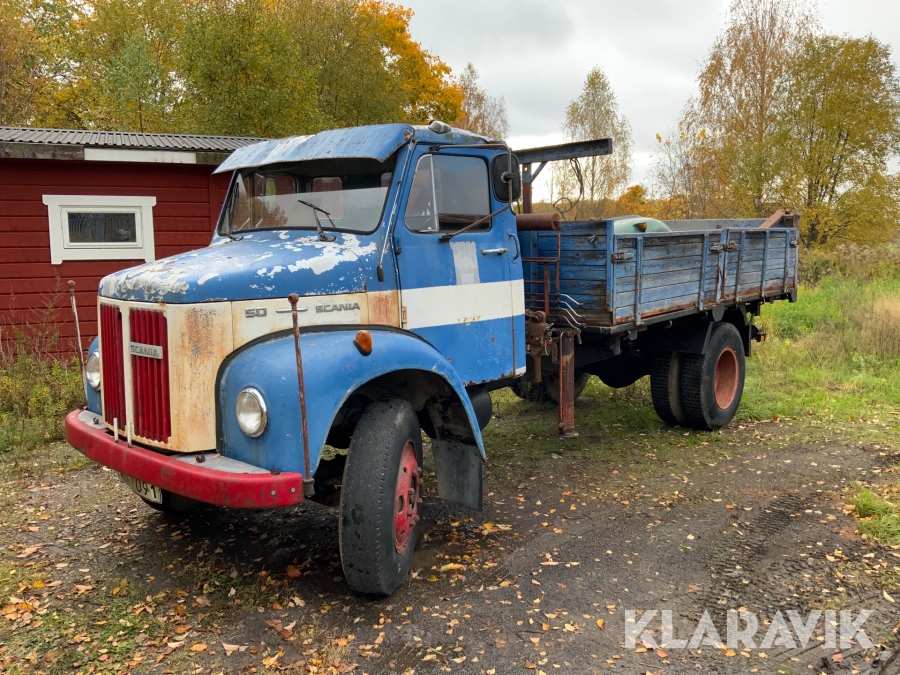 Lastbil Tippflak med Kran Scania L50 42 120 SC9003